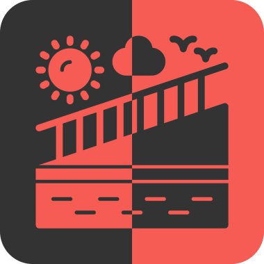 Modern binanın vektör illüstrasyonu