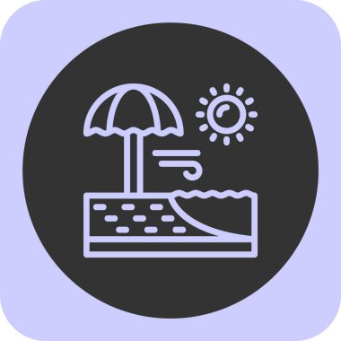 Vektör güneş simgesi illüstrasyonu