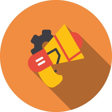 Noel hediye düz simgesi