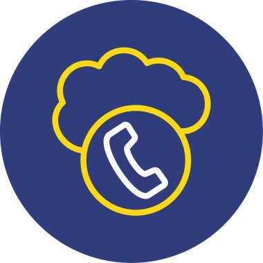 Telefon görüşmesi web simgesi, basit vektör çizim