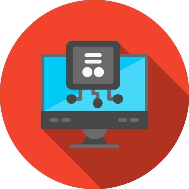 Bilgisayar vektör simgesi modern basit vektör illüstrasyonu