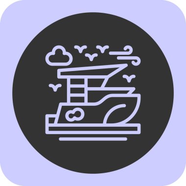 Modern yapı simgesinin vektör illüstrasyonu