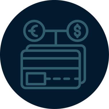 Euro para makinesi düz yuvarlanmış ph simgesi