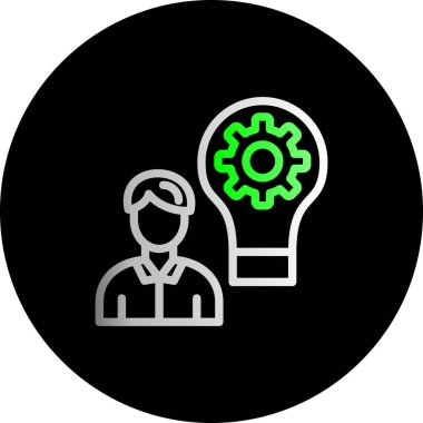 Fikir Simgesi Özet Arka Grubunda İzole Edildi