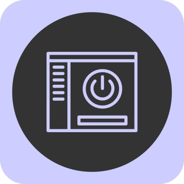 Güç simgesi, vektör illüstrasyonu. dizayn