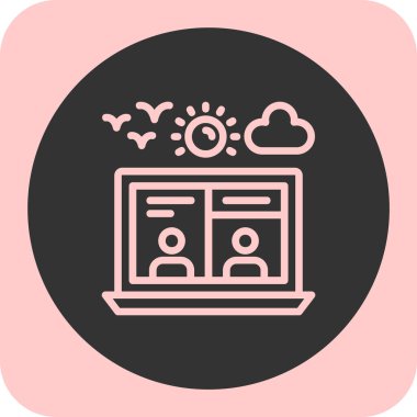 web simgesi, bulut vektör illüstrasyon