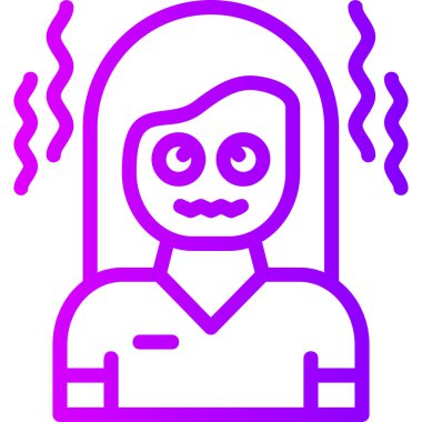 İğrenme simgesi, vektör tasarımı izole edilmiş illüstrasyon