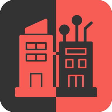 Modern yapı simgesinin vektör illüstrasyonu