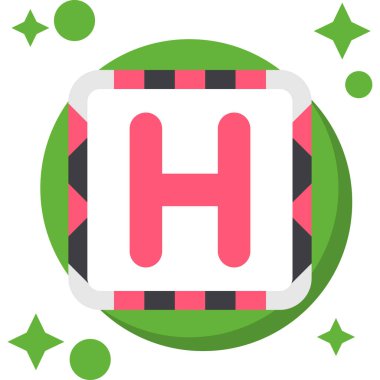 H harfi logo tasarım şablonu