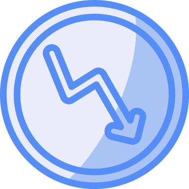 ok aşağı yönlü simge doldurulmuş dış hat biçimi