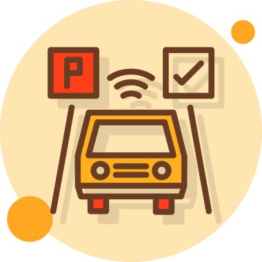 araba park simgesi vektör illüstrasyon