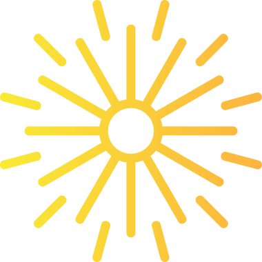 Güneşin vektör çizimi.