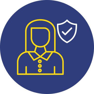 Kadın simgesinin vektör illüstrasyonu