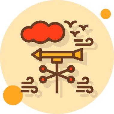 hava durumu web simgesi, vektör çizimi