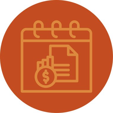 İş ve finans simgesinin vektör illüstrasyonu