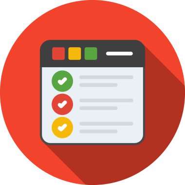 Kontrol listesi. Web simgesi basit tasarım