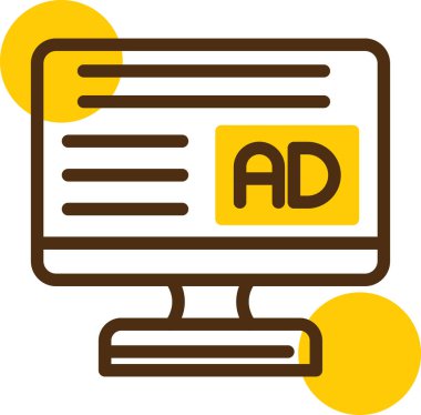 Reklamcılık reklam simgesi - ana hatları - biçiminde