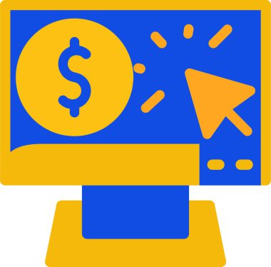 Çevrimiçi Ödeme web simgesi, basit vektör illüstrasyonu