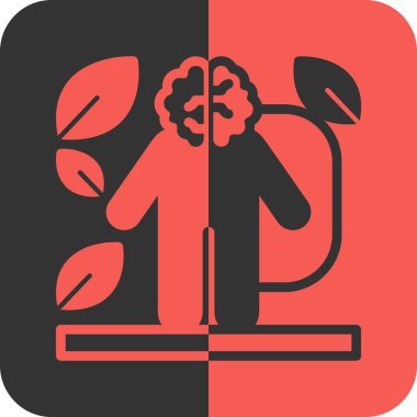 Soyut grupta izole edilmiş insan beyni simgesi