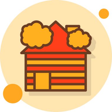 Bir evin vektör illüstrasyonu