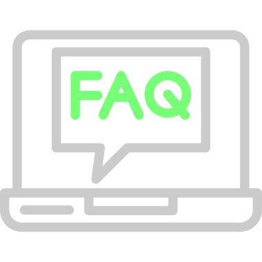 faq metin mesaj vektör simgesi