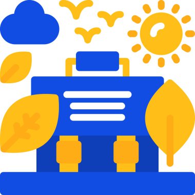 Hava aracı hava simgesi düz stil