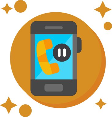 Çağrı Merkezi simgesi. Düz tasarım