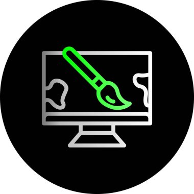 Dizüstü bilgisayar simgesi vektör çizimi