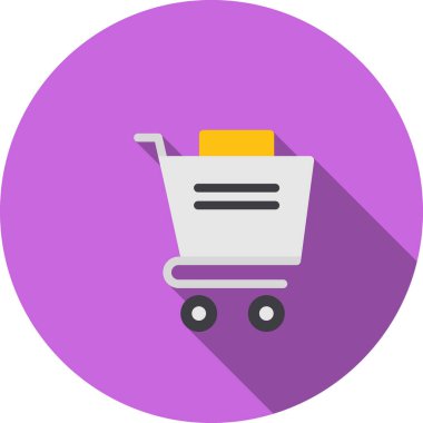 Alışveriş arabası vektör simgesi