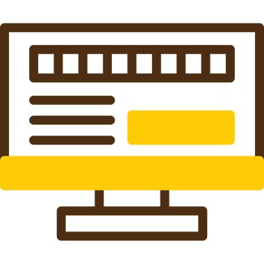 Web tasarımı ve geliştirme vektörü simgesi