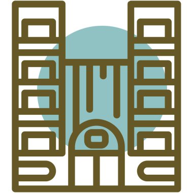 Modern yapı simgesinin vektör illüstrasyonu