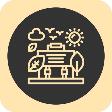 Bir çiftlik simgesinin vektör illüstrasyonu