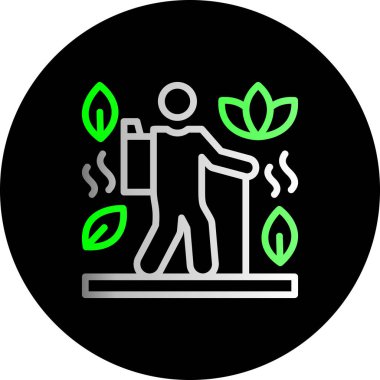 Ekoloji çevresi simgesi - ana hatlar biçiminde