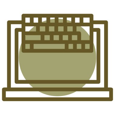 Bilgisayar klavyesi. Web simgesi basit illüstrasyon