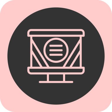 Ağ simgesi. Veri sunucusunun vektör illüstrasyonu