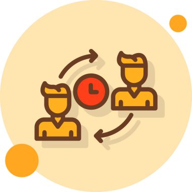 iş takım çalışması renk simgesi doldurulmuş dış hat biçimi