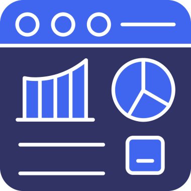 İş grafiği Web simgesi basit illüstrasyon