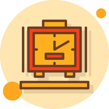 Alarm saat simgesi - ana hatlar biçiminde