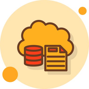 bulut veritabanı depolama simgesi