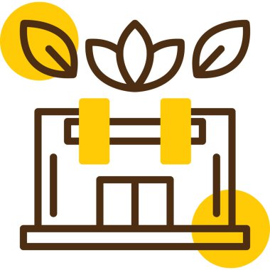 Bir bitki simgesinin vektör illüstrasyonu