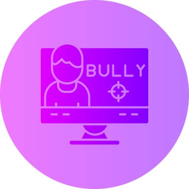 Sinirli işaret simgesi olan bir bilgisayar. düz dizayn