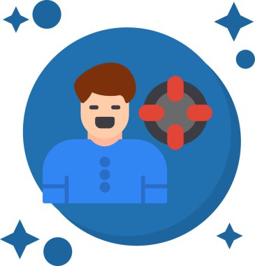 avatar adam insanlar düz stil simgesi