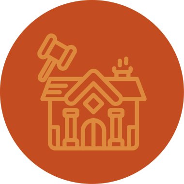 Bir evin ev simgesinin vektör illüstrasyonu