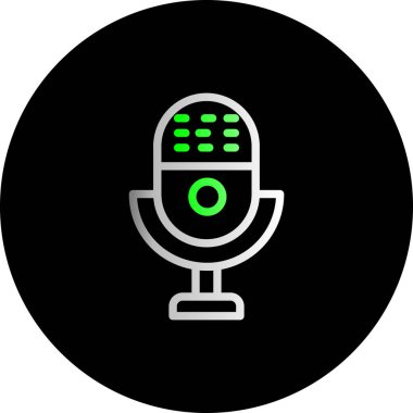 Mikrofon simgesinin vektör illüstrasyonu