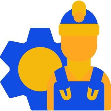 Mühendis. Web simgesi basit illüstrasyon