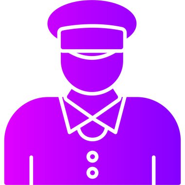 Polis. Web simgesi basit illüstrasyon