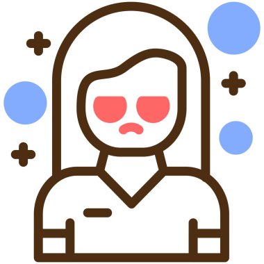 Kadın simge vektör çizim