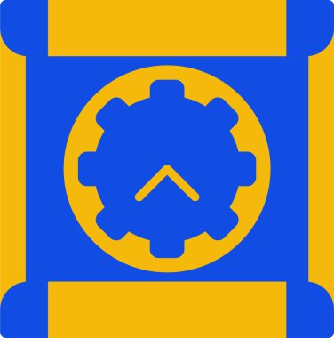 Bir robotun dişlisinin vektör çizimi