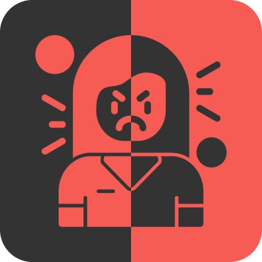 kızgın adam simgesi, vektör illüstrasyonu