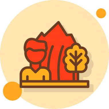 Bir ağaç simgesinin vektör illüstrasyonu